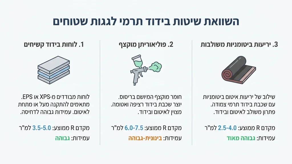 יישום מקצועי של חומרי בידוד תרמי בגג מבנה